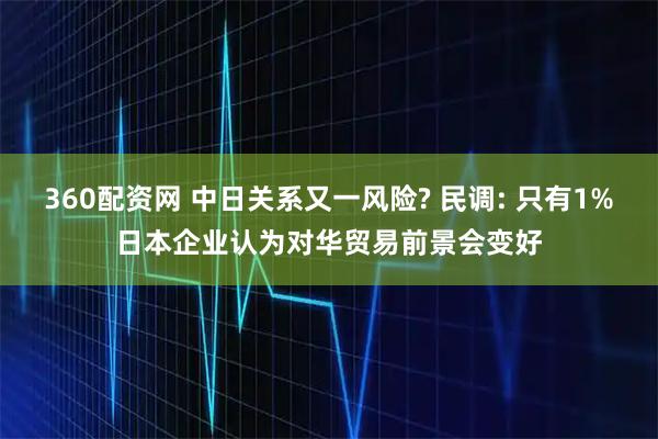 360配资网 中日关系又一风险? 民调: 只有1%日本企业认为对华贸易前景会变好