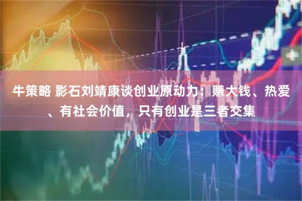 牛策略 影石刘靖康谈创业原动力：赚大钱、热爱、有社会价值，只有创业是三者交集